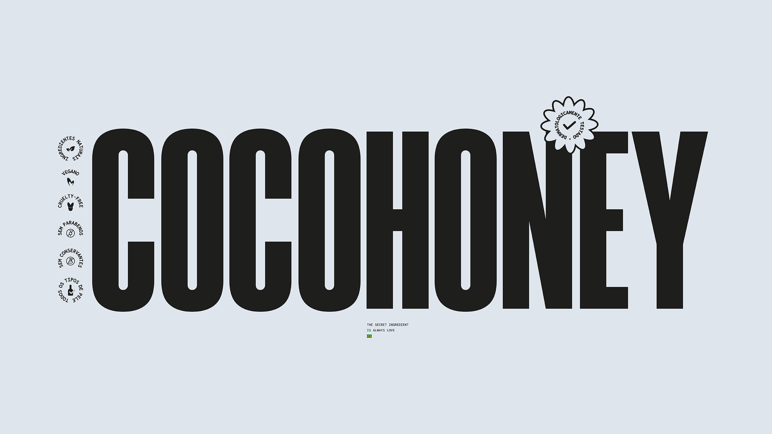 COCO HONEY — ingredientes naturais, vegano, cruelty-free, dermatologicamente testado